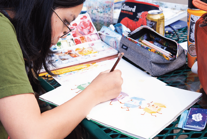 Art happening at Drawn Together